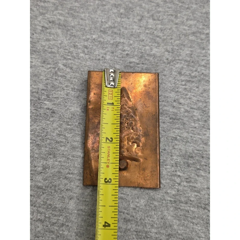 Handmade Copper Pressed Arrowhead Tree Navajo Belt Buckle Rare
